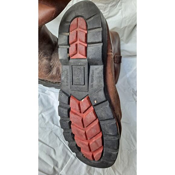 VTG Mens BRAZOS STEEL TOE Waterproof WORK Leather Brown Boots Sz 12 D - Picture 8 of 12